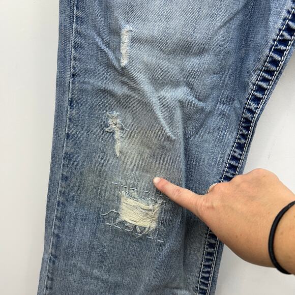 Silver Jeans Co. Distressed Grayson Jeans Denim Mens 36x32 - Picture 6 of 6